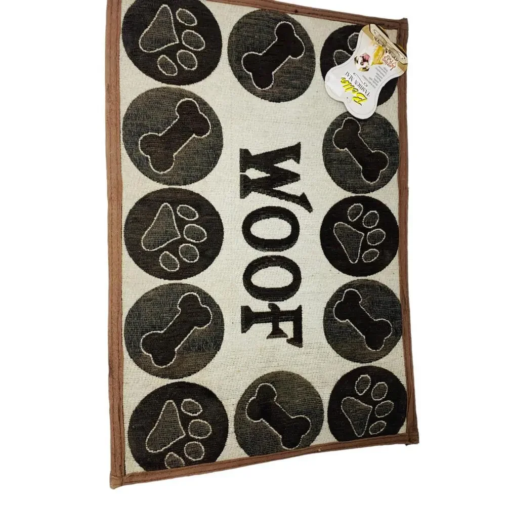 Loving Pets Bella Fashion Pet Mat for Dogs, Woof Chenille keep floor clean